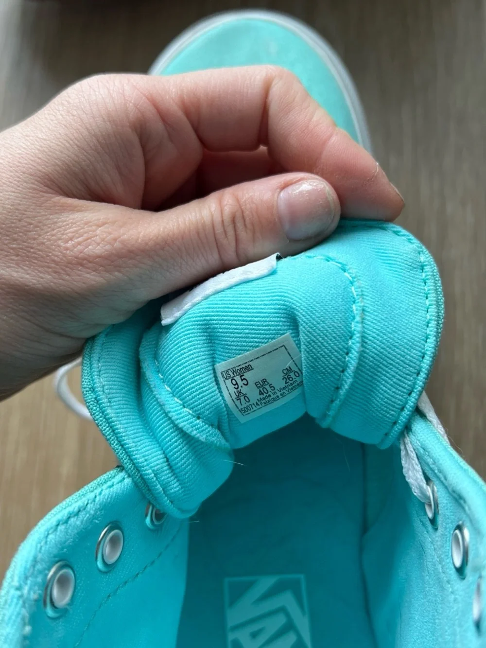 Vans Sk8-Hi Platform Sneakers in Aqua and White